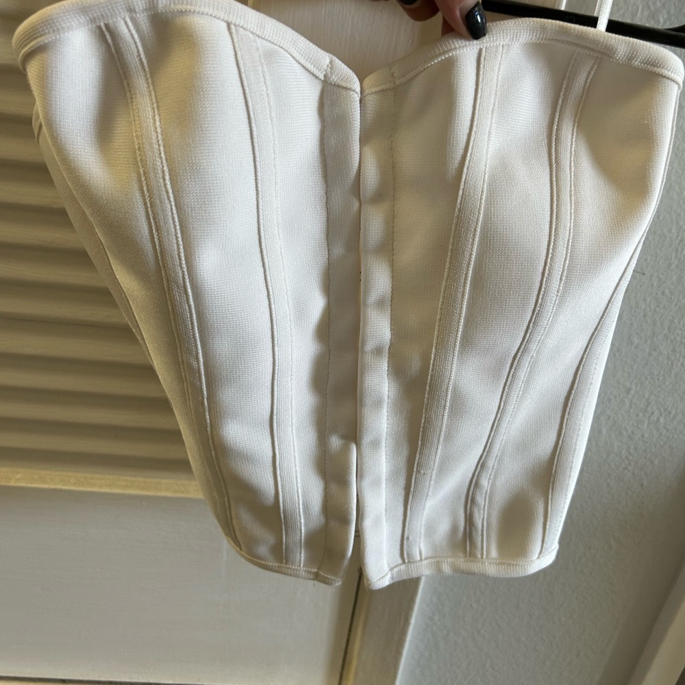 White Strapless Corset Top Hello Molly
